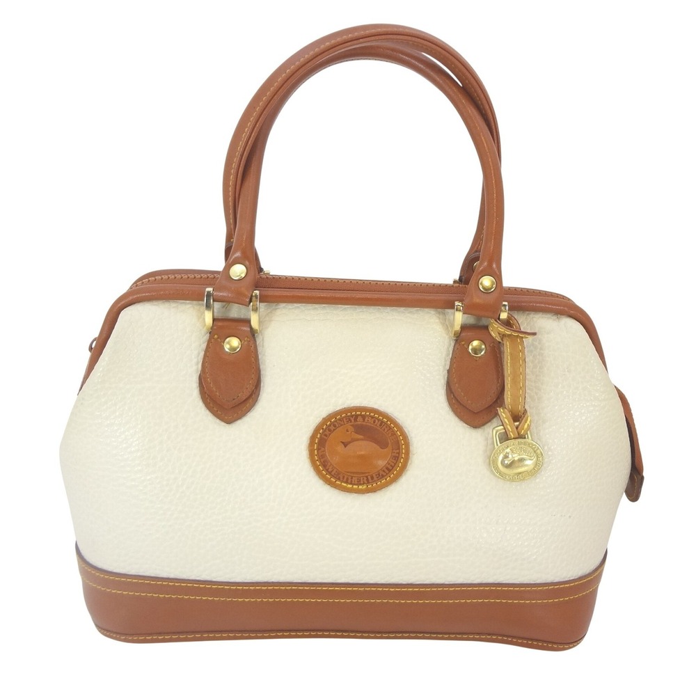 Dooney & Bourke Satchel Small Cream All Weather Leather Doctor Bag